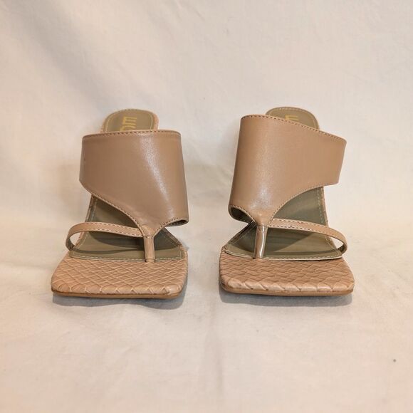 Ego X Molly-Mae Captivating Square Open Toe High Heel Waffle Mules - Picture 5 of 7